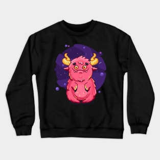 Cute Burly Friendly Pink Monster Crewneck Sweatshirt